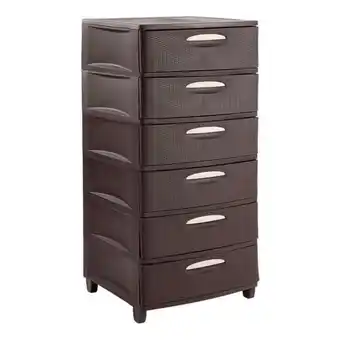 Tia Cajonera plastica super nova 6 pisos café Pica oferta