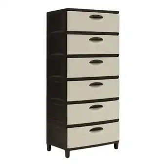 Tia Cajonera plastica super nova 6 pisos beige Pica oferta