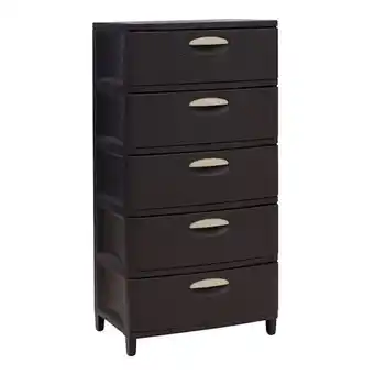 Tia Cajonera plastica super nova 5 pisos café Pica oferta