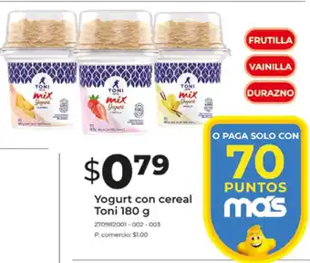 Tia Toni yogurt con cereal oferta