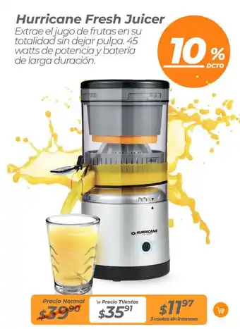 TVentas Hurricane Fresh Juicer oferta