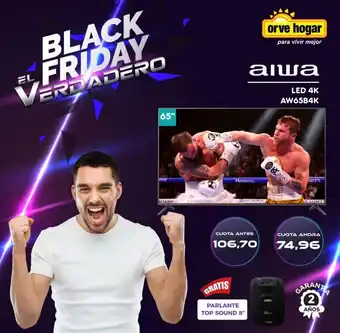 Orve Hogar Aiwa LED 4K AW65B4K oferta