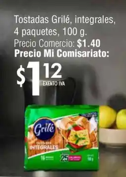 Mi Comisariato Tostadas Grilé, integrales oferta