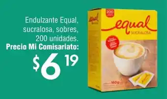 Mi Comisariato Endulzante Equal, a sucralosa, sobres oferta