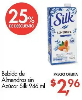 Supermaxi Bebida de Almendras Sin Szúcar Silk 946ml oferta