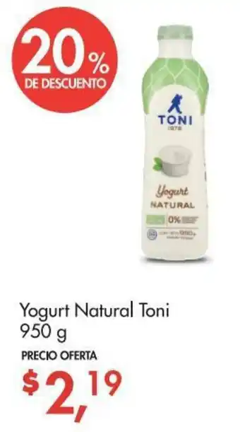 Supermaxi Yogurt Natural Toni 950g oferta