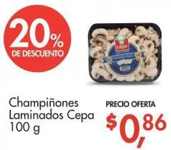 Supermaxi Champiñones Laminados Cepa 100g oferta