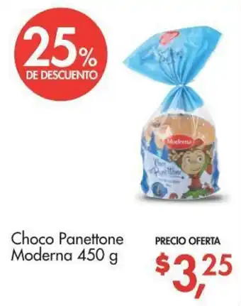 Supermaxi Choco Panettone Moderna 450g oferta