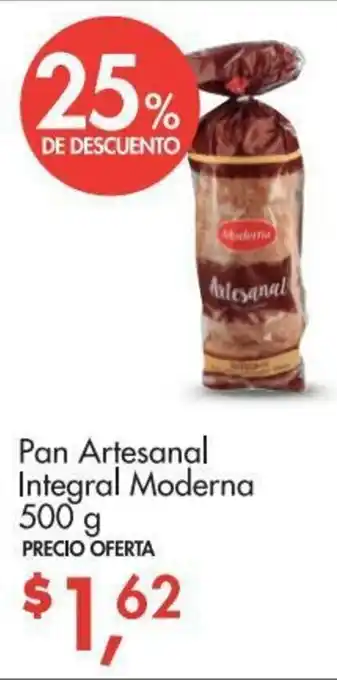 Supermaxi Pan Artesanal Integral Moderna 500g oferta