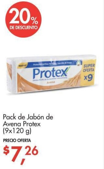 Supermaxi Pack de Jabón de Avena Protex 9x120g oferta