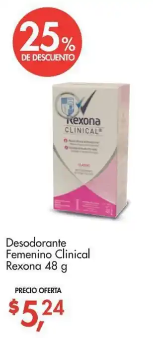Supermaxi Desodorante Femenino Clinical Rexona 48g oferta