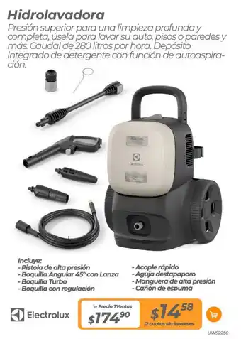 TVentas Electrolux Hidrolavadora oferta