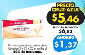 Farmacias Cruz Azul Crema gyno canesten oferta