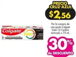 Farmacias Cruz Azul Colgate Total 12 Carbón Activado oferta