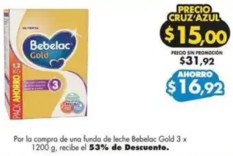 Farmacias Cruz Azul Bebelac gold 3 oferta