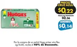 Farmacias Cruz Azul Huggies actsec xtra flex oferta