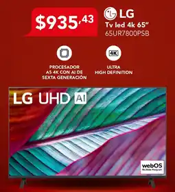 Almacenes Japón LG TV LED 4K 65" oferta