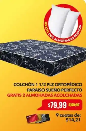 Tia Colchon 1 1/2 plz ortopédico pídelo paraiso sueño perfecto oferta