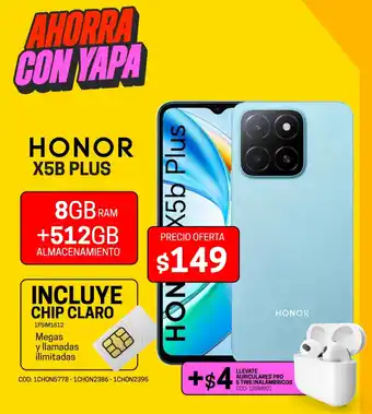 Novicompu Honor X5B Plus oferta