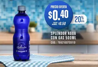 Supermaxi Splendor agua con gas oferta