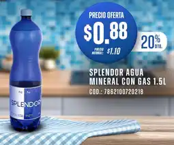 Supermaxi Splendor agua mineral con gas oferta