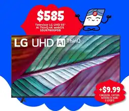 Comandato Televisor LG UHD 55" Al ThinQ 4K webOS 55UR7800PSB oferta