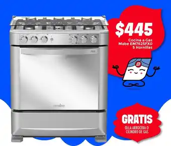 Comandato Cocina a Gas Mabe EM7625FXO 5 Hornillas oferta