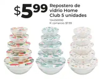 Tia Repostero de vidrio Home Club oferta