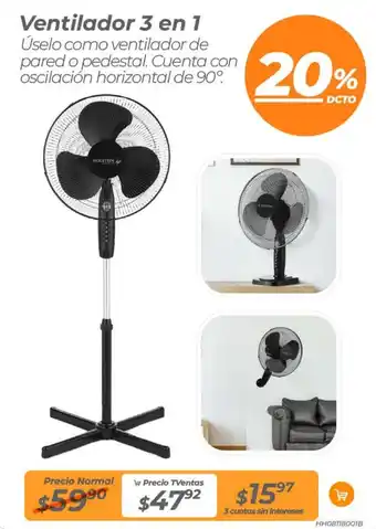 TVentas Ventilador 3 en 1 oferta