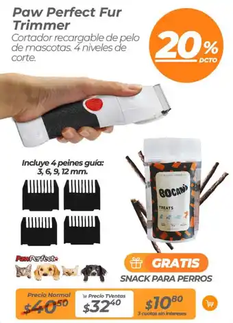 TVentas Paw Perfect Fur Trimmer oferta