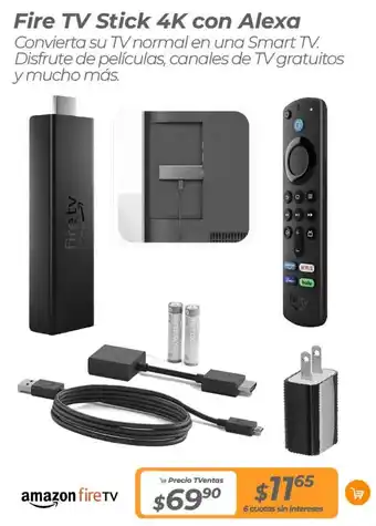 TVentas Amazon Fire TV Stick 4K con Alexa oferta