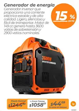 TVentas Generador de energía oferta