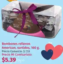 Mi Comisariato Bombones rellenos american, surtidos oferta