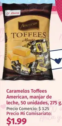 Mi Comisariato Caramelos toffees american, manjar de leche oferta