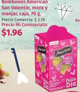 Mi Comisariato Bombones american san valentín, mora y manjar, caja oferta