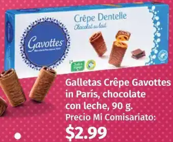 Mi Comisariato Galletas crêpe gavottes in parís, chocolate con leche oferta