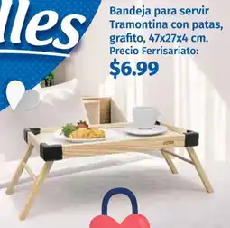 Mi Comisariato Bandeja para servir tramontina con patas, grafito oferta