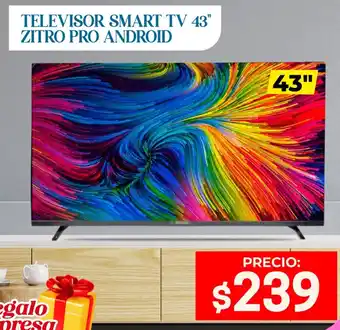 Novicompu Televisor smart tv 43" zitro pro android oferta