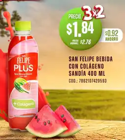 Supermaxi San felipe bebida con colágeno sandía oferta