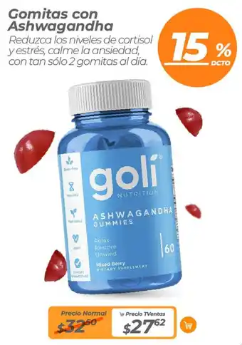 TVentas Gomitas con ashwagandha oferta