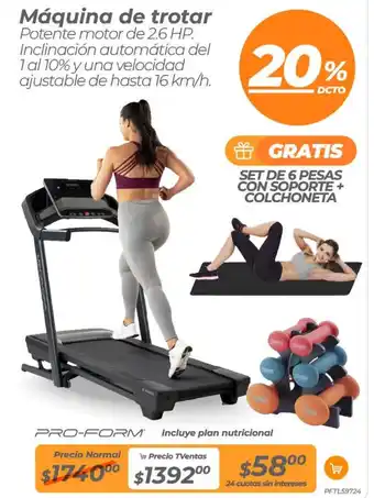 TVentas Máquina de trotar oferta