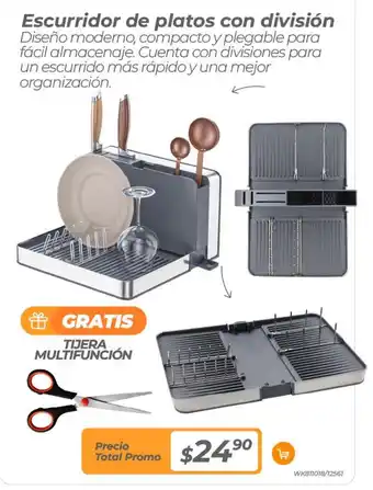 TVentas Escurridor de platos con división oferta