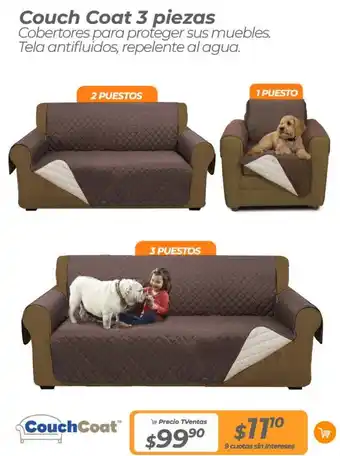 TVentas Couch coat 3 piezas oferta