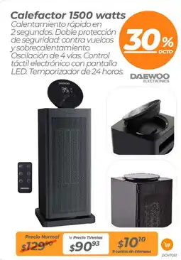 TVentas Daewoo calefactor oferta