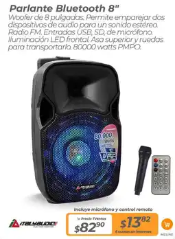 TVentas Parlante bluetooth 8" oferta