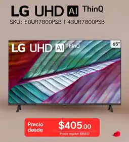 Orve Hogar LG 65" Smart TV UHD Al ThinQ oferta