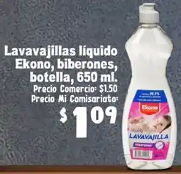 Mi Comisariato Lavavajillas líquido ekono, biberones, botella oferta