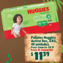 Mi Comisariato Huggies pañales active sec oferta