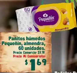 Mi Comisariato Pequeñín pañitos húmedos almendra oferta