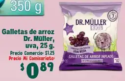 Mi Comisariato Dr. müller galletas de arroz, uva oferta